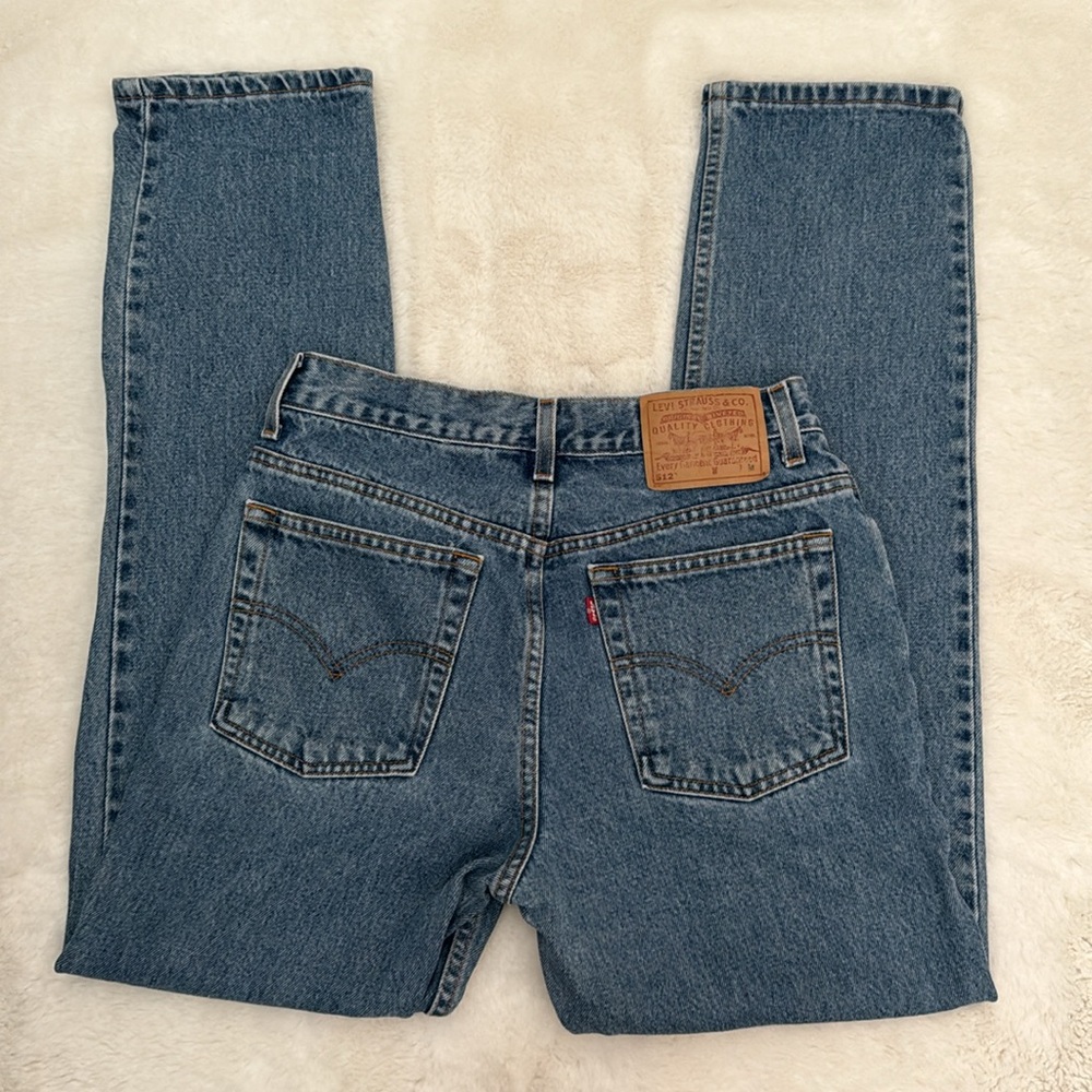 Vintage Levi’s 512 Slim Fit Straight Leg Denim Blue Jeans